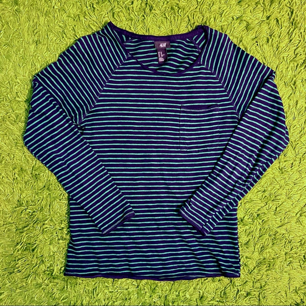 🌲H&M Striped Long sleeve Shirt!